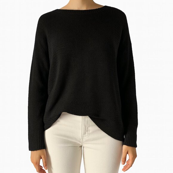 Zadig & Voltaire Banko Pointelle Sweater Black Cashmere Medium - Picture 1 of 7